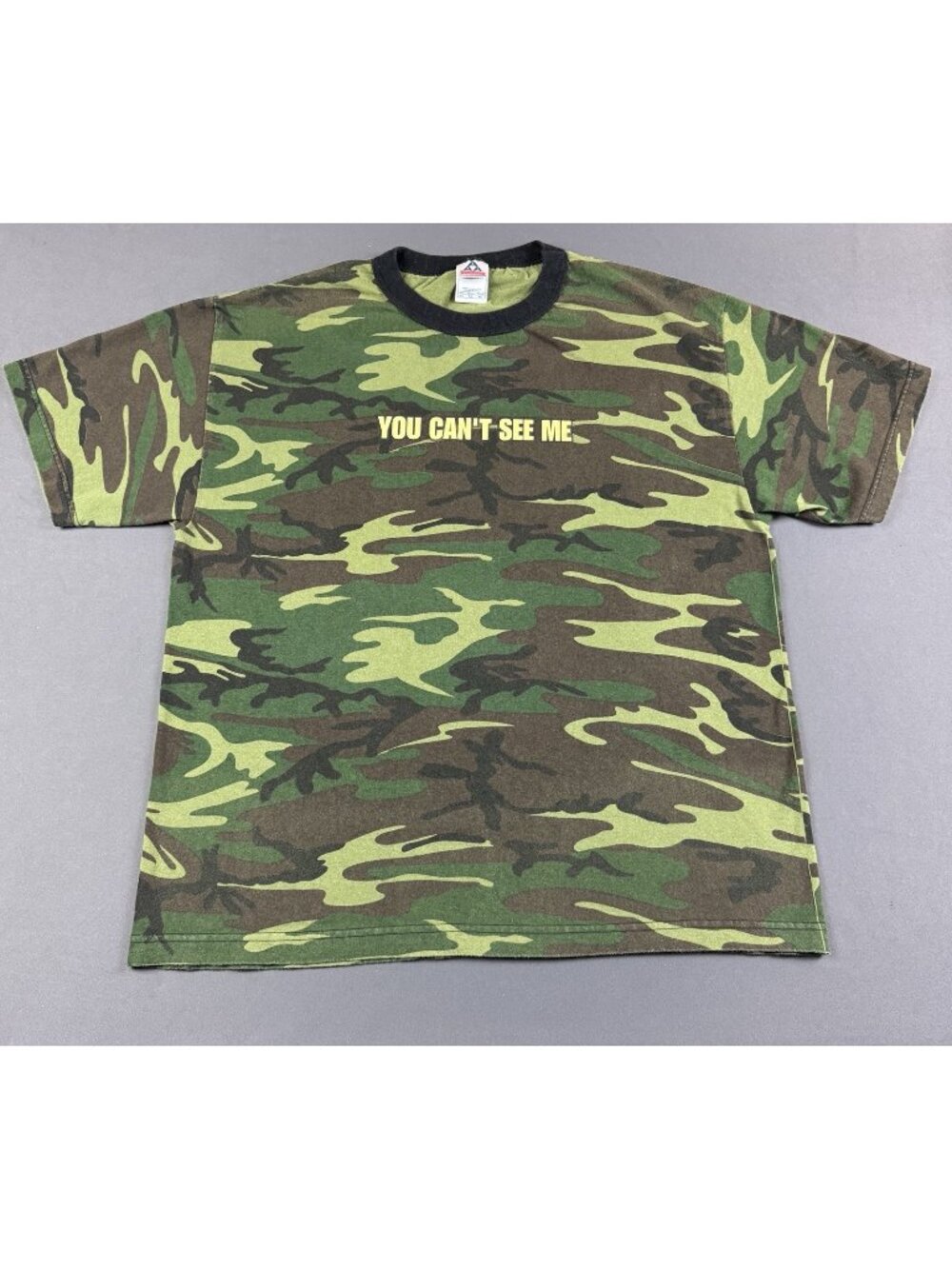 Rare Vintage Y2K You Cant See Me Camo John Cena Wrestling Army Triple A XL Tee